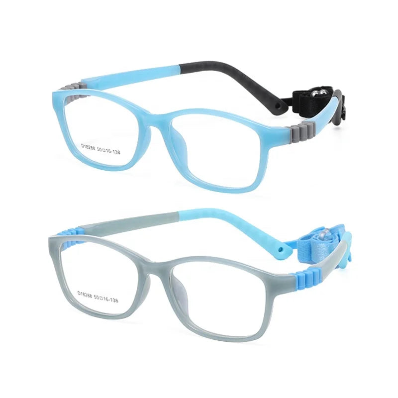 Wholesale Kids Sports Solid Photochromatic Optical Glasses Changeable Hinge Combined Flexible Frame Model D18288