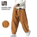 2025 Men Corduroy Pants Vintage Wide Leg Harem Joggers Oversized 5XL Casual Streetwear Loose Fit Trousers (OEM/ODM Service)