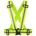 Custom logo Yellow Elastic Adjustable Outdoor Night Running Cycling Safety Luminous Reflective Vest Strip Belt