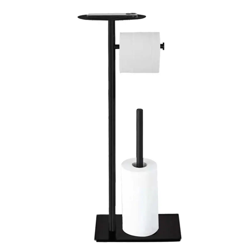 SUS304 Floor Standing Stainless Steel Multifunctional Paper Towel Holder for Bathroom