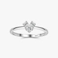 Ailmay Fashion 925 Sterling Silver Exquisite Irregular CZ Heart Finger Ring for Women Classic Luxury Wedding Accessories Jewelry