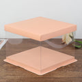 Clear Rose Bear Gift Box Pink Transparent Plastic Cake Box With Window