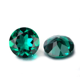 Wholesale Price Hydrothermal Emerald Round Cut 0.02ct - 1.5ct Lab Grown Zambian Emerald