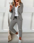 Hot Sell Wholesale Fashion Ready to Ship or Customized Double Breasted Long Sleeve and Long Pant Women blazer Suits