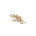 Fashionable and Exquisite Pearl Alloy Zircon Wheat Brooch for Women