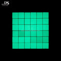 Green Square Luminous Fluorescent Swimming Pool Tiles Mosaic Villa Full Body Glass Glow in the Dark Pool Tile
