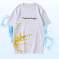 Custom logo Summer Oversized Skin Friendly Men's T-shirt Waterproof Oil Proof and Stain Proof 190gsm Mercerized Cotton T-shirt