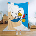 Drop Shipping Flannel Blanket 3D Printed air Conditioning Shawl Blanket Airplane Car Office Lunch Break Lazy Blanket