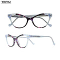 High Quality Customizable Anti-Blue Light Acetate Eyeglass Frames Women's Optical Cat Eye Glasses for Reading