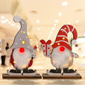Factory Price LED Wooden Christmas Table Decoration Creative DIY Christmas Gift Ornament Xmas Tree Table Desk Decoration