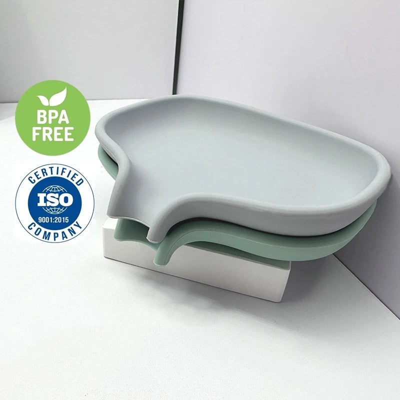 Hot Sale Mini Non-Slip Silicone Soap Dish Portable Disposable Bathroom Drain Soaps Tray Home Storage Usage