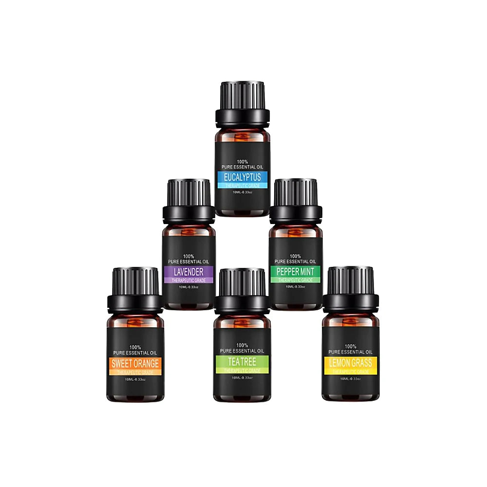 Factory Direct Sale 100% Pure Natural Aromatherapy Essential Oil Gift Set 10ml 6 Scent Options Anti-Wrinkle Moisturizing Premium