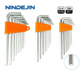 NINDEJIN PTNBS Metric Universal Long Arm L Hexagon Key Allen Wrench Set Chromium-vanadium Steel