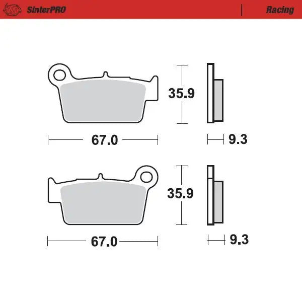 Moto Master Beta RR 450 05-14 Rear Racing Saddle Pads