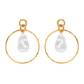 Rectangle Wave Texture Drop Earring 18K PVD Gold Plated Stainless Steel Chunky Earrings for Woman and Gift