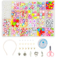 Hot Selling DIY Children's Colorful Jewelry Making Kits Includes Acrylic Plastic Lucite Beads for Bracelets Necklaces Headbands