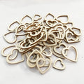 Hollow Heart Shape Wood Craft Unfinished Wooden Heart Cutout Shape Natural Handmade Home Decoration Wooden Embellishments