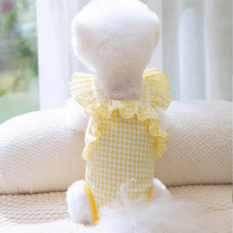 Maychan Adjustable Breathable Soft Cotton Pet Underwear Female Dog Physiological Pants With Suspender
