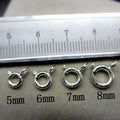 Pure S925 Sterling Silver Jewelry Findings Sterling Silver Spring Ring Clasps