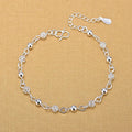 Wholesale Women 925 Sterling Silver Hollow Round Ball Beads Beaded Women Wrist Bracelets