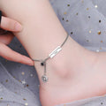 925 Sterling Silver Square Brand Anklet Simple Personality Initial Anklets Fashion Anklets for Women