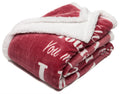 Custom Digital Printing Double Sides Warm Hugs Gift Throw Sherpa Fleece Blanket for Winter