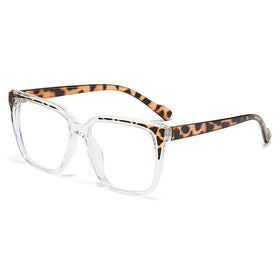 2024 Ready to Ship TR90 Computer Glasses clear Frame Leopard Design Cheap Anti Blue Light Glasses for Men
