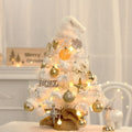 50cm Christmas Decorations Supplies Ornament Flocking Mini Small Christmas Tree LED Desktop Christmas Tree Ornament