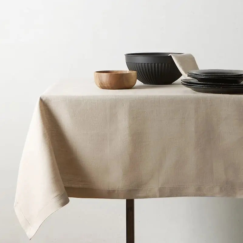 Restaurant Washed Woven Table Cloth Customer Size Multi Color Rectangular Table Cloths 100% Pure Linen Christmas Table Linen