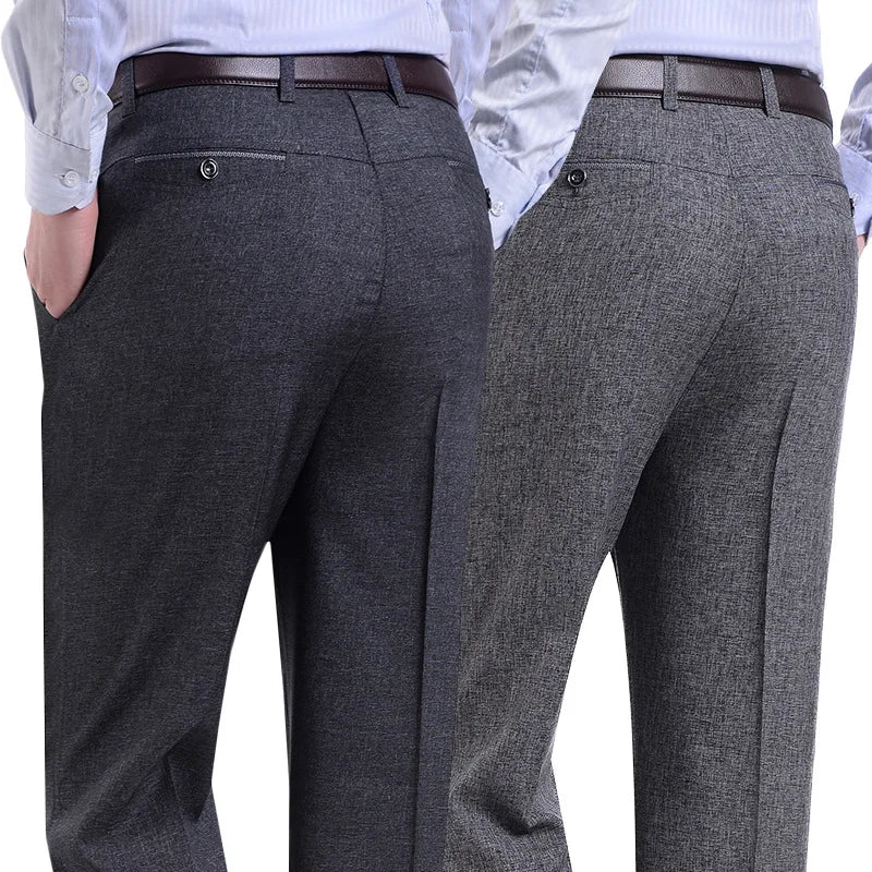 LCBZ Custom Men's Casual Pencil Pants Business Trousers Slim Cotton Linen Men Chinos Pants & Trousers for Men