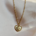 Fenny Wholesale 18K PVD Plated No Fade Classic Romantic Love Heart Angel Pendant Stainless Steel Necklace for Women