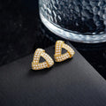 Korean Ladies' Gold Geometric Pearl Stud Earrings Trendy Religious Alloy Jewelry Wholesale Gifts Lab Grown Earrings