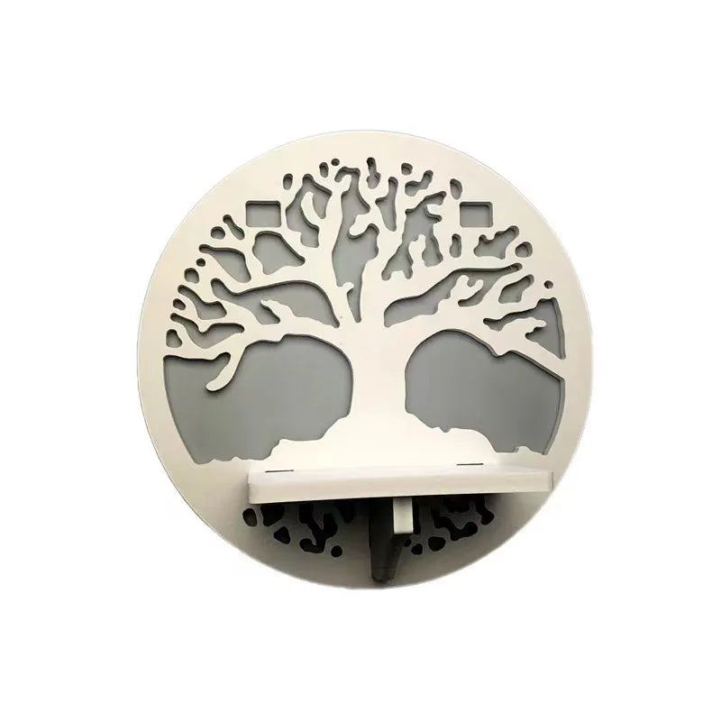 Wishing Tree Modern Creative Bedroom Living Room Background Wall Decoration Storage Rack Hanging Round Rack Everyday Use