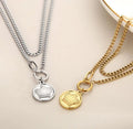 European and American Fashion Personality Retro Women Pendant Double Necklace for Women