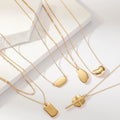 Meetyoo Hot Sale Brass Pendant Necklace Women Simple  PVD 18K Gold Fashion Cross Hanging Pendant Necklaces for Women