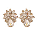New Fashion Lady Accessories Earring Flower Set Diamond Rhinestone Earrings Wedding Jewelry Earring Wholesale