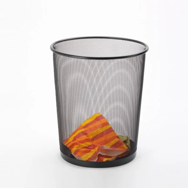 6 Gal Mesh Office Trash Can Open Metal Wire Wastebaskets Waste Basket Trash Can for Near Desk Recycling Garbage Container Bin