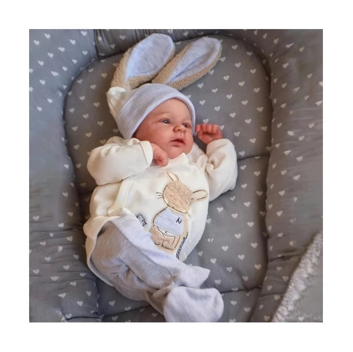19inch Newborn Silicone Reborn Handmade Lifelike Baby Doll with Soft Touch Vinyl Skin Ideal Gift for Kids Collectors Girl Gidt