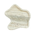 Stonekocc 23x1.5cm Creative Irregular Travertine Natural Marble Stone Jewelry Cloud Plate Home Decoration Desktop Storage Tray