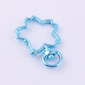 Fancy Blue Color DIY Keychain Metal Flower Shape Swivel Snap Hook for Bag Accessories