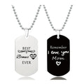 Ywganggu Commemorative Custom Pendant for Mother`s Dya Engraved Stainless Steel 5 Colors Necklace Wholesale Jewelry