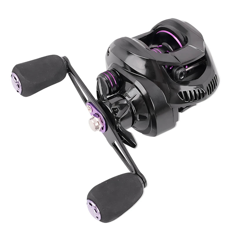 KALIOU AF2000 10kg Drag Long Cast Salt Water River/Lake Baitcasting Fishing Reel 7.2:1 Gear Ratio 18+1BB Bearings Left Hand Use