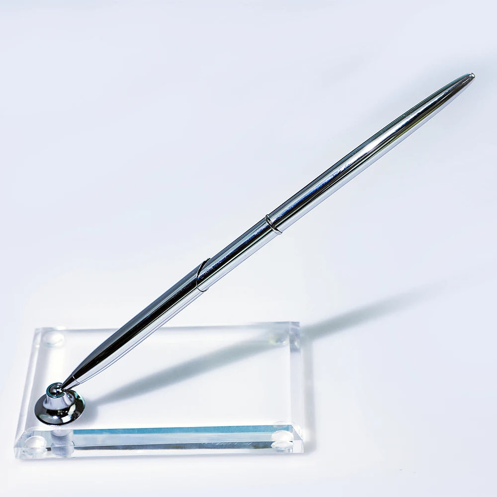Acrylic Pen Holder for Desk Metal Pen With Funnel Standing Pen Set