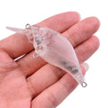 DIY Fishing Tools 75mm/9g Unpainted Hard Plastic Fishing Lure Body Blank Crankbaits Body Bass Swimbait