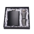 Customized Gift Packing Portable 6oz Metal Stainless Steel Liquor Hip Flask Matte Black Mini Whiskey Hip Flasks