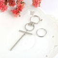 K-Pop Products With the Same Earrings Personality Punk Men and Women Double Ring Long Earring
