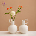 Wholesale Desktop Decoration Nordic Round Ceramic Flower Vase Pot Home Unique Gift Modern Ceramic Vases for Home Decor