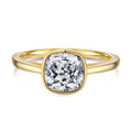 S925 Sterling Silver Ring Female Luxury High Sense Square Zircon Diamond Ring Inlaid Wedding Series Fashion Jewelry