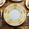10.5inch with 8inch Porcelain Bone China Luxury Hotel Restaurant Handmade Craftsmanship Dinner Dish Plate Dinnerware Set