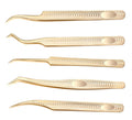 Custom logo pink Black Sliver Eyelash Tweezers Wholesale Volume Lash Tweezers Lash Extension Tweezers Supplier